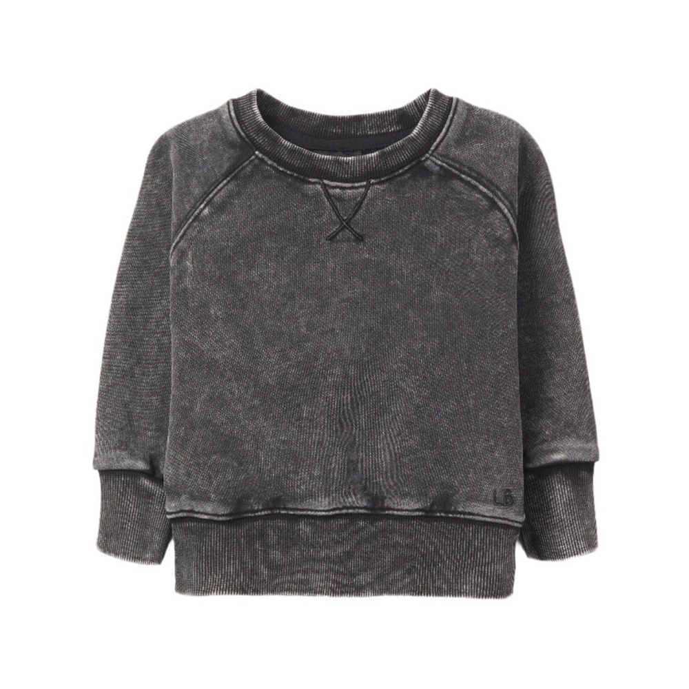 Little Bipsy Acid Wash Crewneck Black